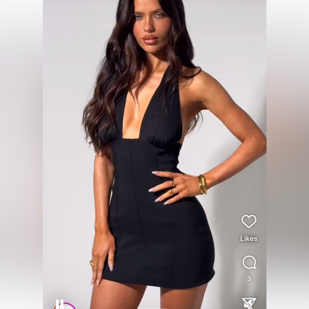 Tiger Mist Halter Bandage Dress XS